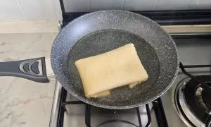 tortilla in padella con l'olio di semi